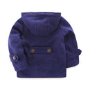 Mudkingdom Infant Baby Boys Clothes Autumn Winter Hooded Jacket Thicken Warm Boys Outerwear for Toddler Long Sleeve Casual Coat