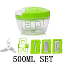 Picadora de verduras multifunción de acero inoxidable, 6 juegos, trituradora, rebanadoras, dispositivo de tiras, picadora de carne Manual, trituradora de queso