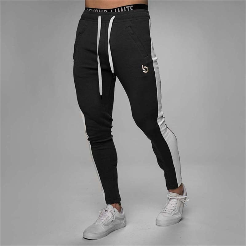 2019 Men Joggers Casual Pants Fitness Men Sportswear Pants Bottoms Skinny Sweatpants Trousers Black Gyms Jogger Sweat Pants