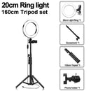 LED Ring Light 16/20/26cm 5600K Dimmable Selfie Ring Lamp With Tripod Phone Holder USB Plug Photo Studio Photography Lighting