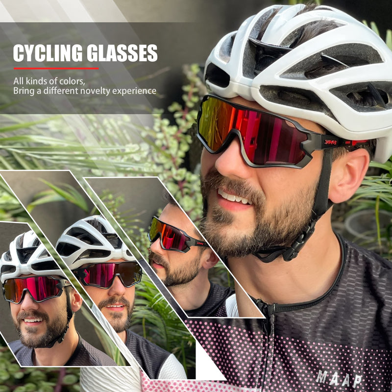 MTB bicicleta gafas hombre mujer Ciclismo gafas de sol Uv400 polarizado bicicleta gafas deportes carreras montar gafas Ciclismo 1 lente