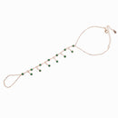 Rose gold CZ charm Multi Chain Tassel Bracelet Bangle Slave Finger bangle Hand Harness Gold Bracelets