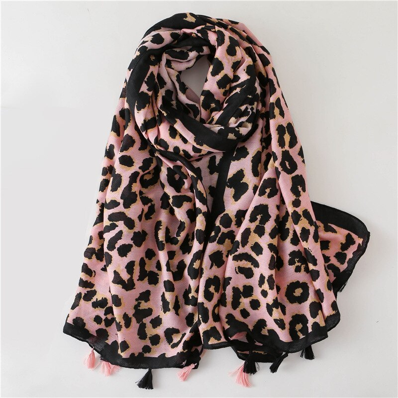 2021 Fashion Women Gradient Leopard Print Scarf Soft Pretty Big 180*100cm Leopard Stole Thin Warm Large Shawls cachecol Wraps