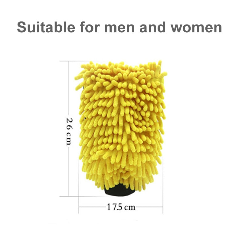 2 Pcs Ultra-Luxury Microfiber Car Wash Gloves Car Cleaning Tool Wheel Brush Multi-function Cleaning Brush Detailing