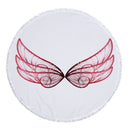 Summer Microfiber Round Beach Towel Circle Fairy Cupid Wings Print Shower Bath Towels Yoga Mat Blanket toalla de playa redonda