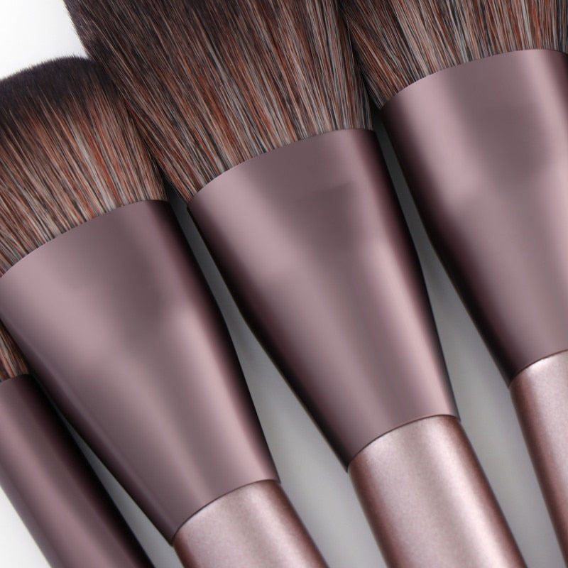 12-teiliges Set hochwertiger Make-up-Pinsel-Set Buffs Fiber Wool Facial Blending Brushes Kit