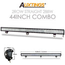 Auxtings 12 '' 22 '' 20 pulgadas 12V 24V todoterreno barra de luz led Spot Flood Combo 20 '' 126W luz de trabajo led para Jeep Car 4WD Truck SUV ATV