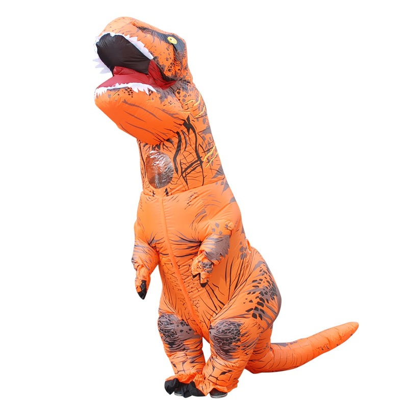 Adult Kids Inflatable Dinosaur Costume T-Rex Cosplay Party Anime Fancy Dress Suit Halloween Costumes for Man Woman