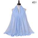 Luxuey Pom Pom Bubble gasa Hijab bufanda mujer chal largo Wrap musulmán diadema Maxi islámico Sjaal 180*70cm