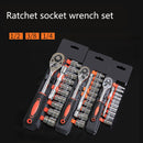 12Pcs 1/4 3/8 1/2 Inch Ratchet Socket Wrench Set Multi-function Spanner Bicycle Motorcycle Car Repairing Tool Set