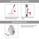 Yocada 360 Spin Adjustable Floor Mop with Cleaning Bucket 2 PCS Microfiber Pads Extended Handle for Hardwood Cleaning Tools