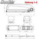 Original 48V Battery 48V 20AH  52V ebike Battery 36V Hailong Max 40A BMS 350W 500W 750W 1000W 1500W 21700 Cell BBS02 BBS03 BBSHD