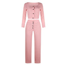 Ribbed 2 Two Piece Set Women&