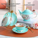 Juego de té de porcelana de hueso Pastoral, taza de té perfumada de porcelana, juego de tetera Floral de cerámica, taza de café, taza de café, juego de té