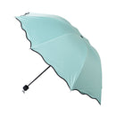 Lady Magic Flowers Umbrella Travel Parasol Folding Rain Windproof Umbrella Folding Anti-UV Sun/Rain Umbrella