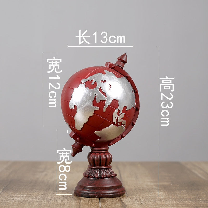 New American retro decoration clock home living room porch globe clock office decoration desktop decoration