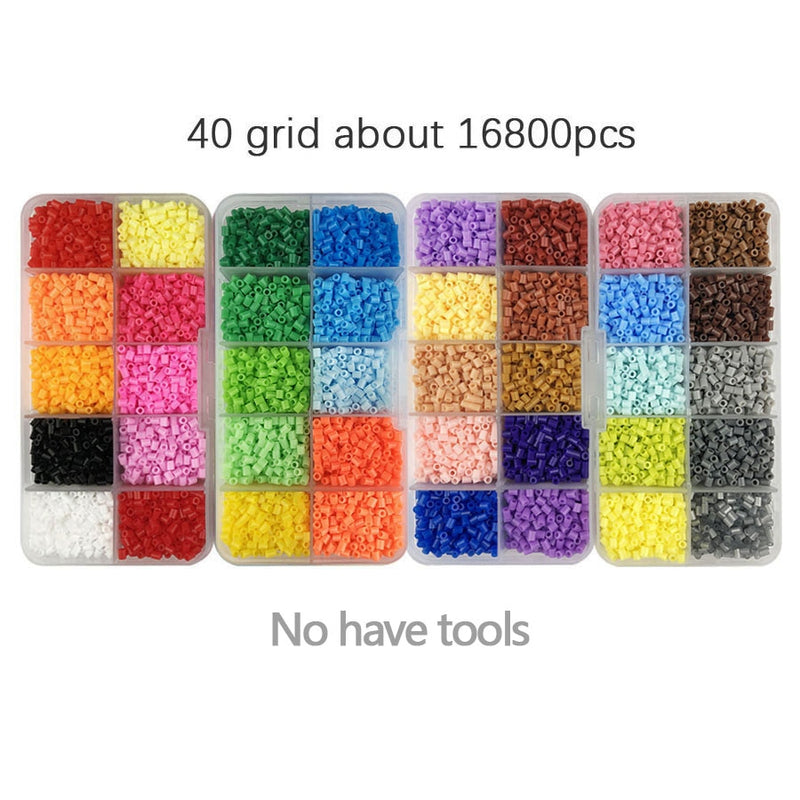 2,6 mm Mini Hama Perlen 80 Farben Kits Perler PUPUKOU Perlen Werkzeug und Vorlage Bildung Spielzeug Sicherung Perlen Puzzle 3D für Kinder