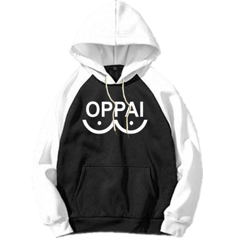 NEW Anime One Punch man Saitama Oppai Hoodie Hooded Women Men Sweatshirt Hoodie Cosplay Costume New Splice Hip Hop Pullover 2020