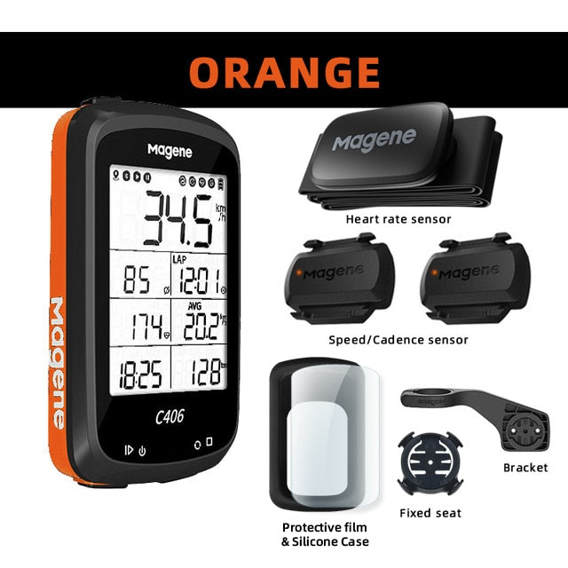 Magene C406 Bike Computer GPS Wireless Smart Mountain Road Bicycle Monito Stopwatchring Cycling Data Map bicycle Speed Stopwatch