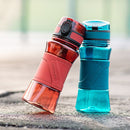 Botellas de agua UZSPACE de 350ml, agitador de proteínas sin BPA, portátil para niños, a prueba de fugas, para deportes, botella Tritan ecológica para exteriores