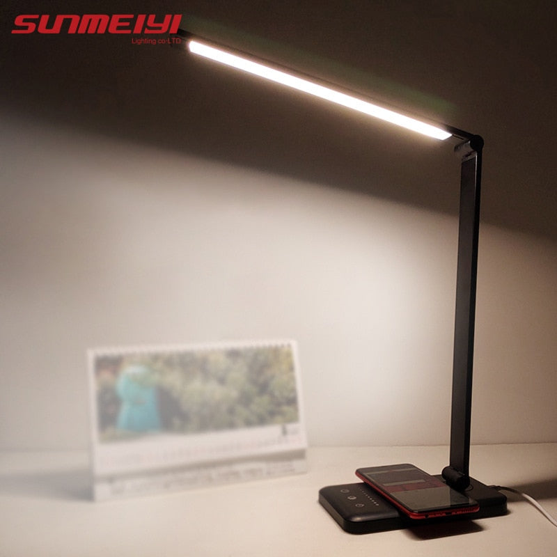 LED-Schreibtischlampen USB-Augenschutz-Tischlampe 5 dimmbares Level-Touch-Nachtlicht für Schlafzimmer-Nachtleselampe lampara escritorio