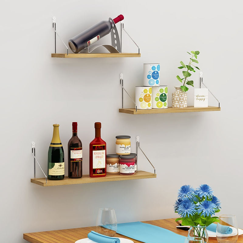 3 STÜCKE Holz Wandbehang Regale Wohnzimmer Dekor Ausstellungsstand Blumentopf Bücherregal Halter Rack Badezimmer Küche Lagerregal