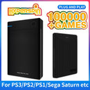 Disco duro de juego externo Hyperspin Protable 4T/8T/12T con 100000 + juegos para PS4/PS3/PS2/SS/Wiiu/Wii/N64/DC para Win 7/8/10/11