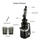 BioloMix Wide Chute Slow Masticating Juicer, BPA FREE Cold Press Juice Blender for High Nutrient Fruit and Vegetable Juice