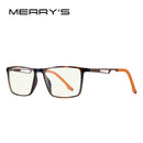 MERRYS DESIGN Männer Anti Blue Ray Lichtblockierende Brille UV400 Brille für Computer Aluminiumbeine mit Silikonbügel S2270
