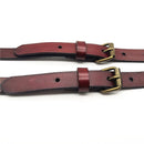 Suspenders Vegetable tanning leather strap Bronze retro scalper strap