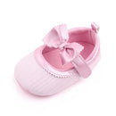 2022 Floral Embroidery Baby Shoes For Newborn Baby Girl Striped Bow First Walker Soft Soles Cute Toddler Anti-Slip Princess Shoe