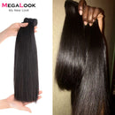 Bone Straight Hair Bundles With Closure Human Virgin Hair Double Drawn Brazilian Hair Weave 3/4 Human Hair Bundles with Closure