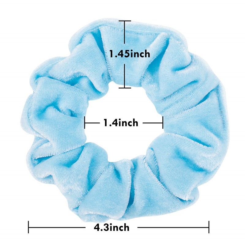 Großhandelsfrauen-Winter-Samt-Scrunchie-Satz 12pcs / lot helle Pastellfarben-elastischer Haargummi-Seil-Mädchen-Haar Schrunchy-Satz 2022