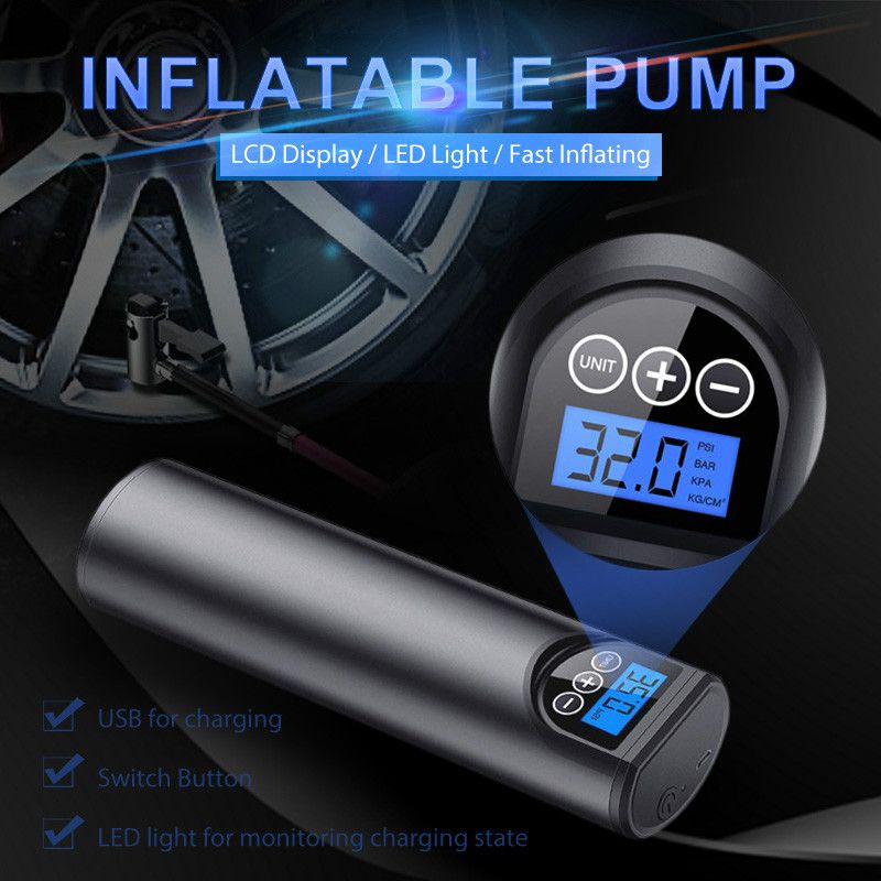Rechargeable Tyre Inflator Cordless Air Pump Compressor Digital 12V 150PSI Portable Air Pump for Car Bicycle Tires Balls