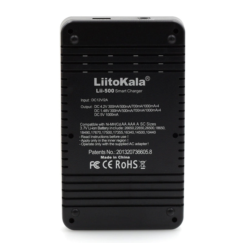 Liitokala Lii-500 LCD-Akkuladegerät, Aufladen von 18650 3,7 V 18350 18500 16340 25500 10440 14500 26650 1,2 V AA AAA NiMH-Akku