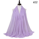 Luxuey Pom Pom Bubble gasa Hijab bufanda mujer chal largo Wrap musulmán diadema Maxi islámico Sjaal 180*70cm