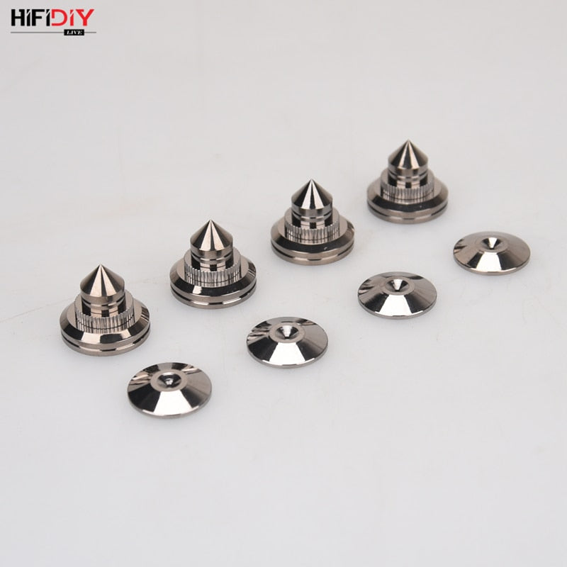 HIFIDIY LIVE 4 Sets or 4 PCS speakers Stand Feet Foot Pad Pure copper silver loudspeaker box Spikes Cone Floor Foot Nail M28*26