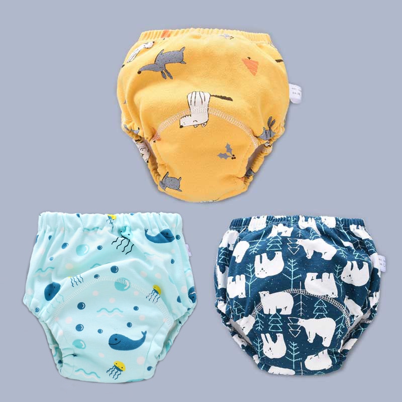 Baby Reusable Diapers Panties Potty Training Pants For Children Ecological Cloth Diaper Washable Toilet Toddler Kid Cotton Nappy