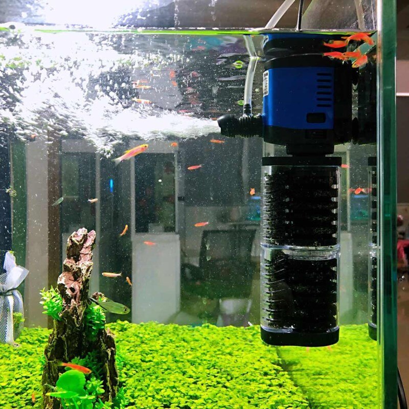 Sunsun Silent 4 in 1 Internal Aquarium Filter Pump Submersible Fish Tank Water Pump Filter Wave Surf Circulation Oxygen Pump