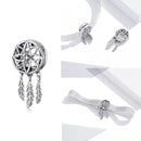 WOSTU 925 Sterling Silver Circle Charm Round CZ Bead Bead Clip Fit Original reflection Charm Bracelet Jewelry Accessories CQX101