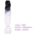 Black Star Hair Ombre Jumbo Braiding Hair Extensions 24 Inch Twist Braids Synthetic Hair Fiber for Twist Braiding for Women