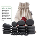 Tontin Hot stone Massage Body Basalt Stone set Beauty Salon SPA with Thick Canvas Heating bag healthcare back pain relieve