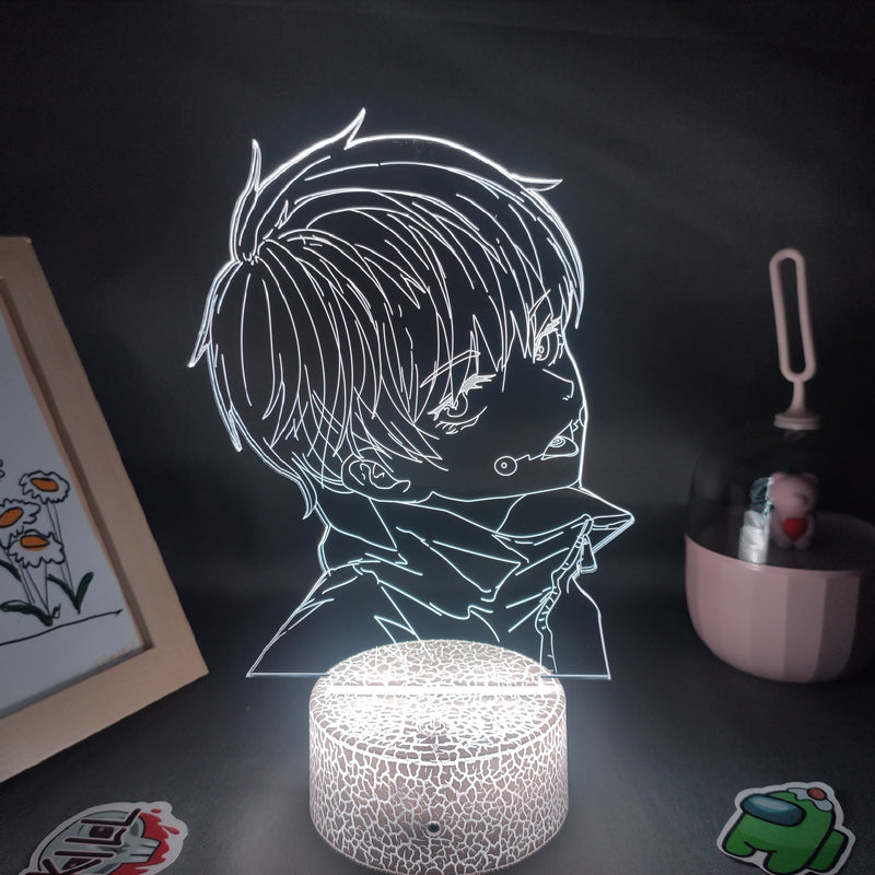Anime Jujutsu Kaisen figura Inumaki Toge 3D LED Lava lámparas RGB luces de noche decoración de mesa de dormitorio cumpleaños Manga regalos para amigos