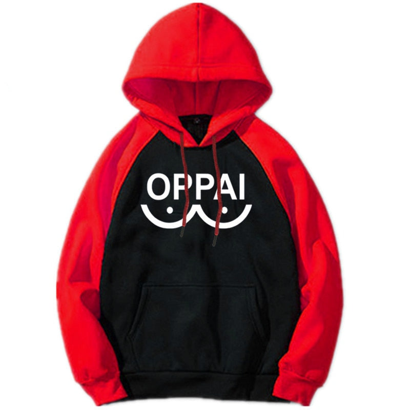 NEW Anime One Punch man Saitama Oppai Hoodie Hooded Women Men Sweatshirt Hoodie Cosplay Costume New Splice Hip Hop Pullover 2020