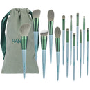 RANCAI-Juego de brochas de maquillaje, 13 Uds., grandes polvos sueltos, base, resaltado, contorno, sombra de ojos, ceja oblicua, pelo suave