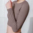 Workout Tops For Women Fitness Sport Yoga Top Knitted Yoga Shirt Seamless Top Long Sleeve Running Sport Shirt Women Sportswear