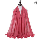 Luxuey Pom Pom Bubble gasa Hijab bufanda mujer chal largo Wrap musulmán diadema Maxi islámico Sjaal 180*70cm