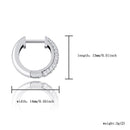 TOPGRILLZ 925 Sterling Silver 14mm Round Earring Iced Micro Pave Cubic Zirconia Earrings Hip Hop Fashion Jewelry Gift For Women