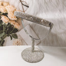 Sparkling High-grade Diamond Makeup Mirror Creative Rhinestone Mirrors Rotatable Girl Bling Room Table Makeup Decor Round Mirror