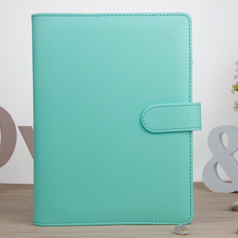 MINKYS Macaroon Color A6/A5 PU Leather DIY Binder Notebook Cover Diary Agenda Planner Bullet Cover School Stationery